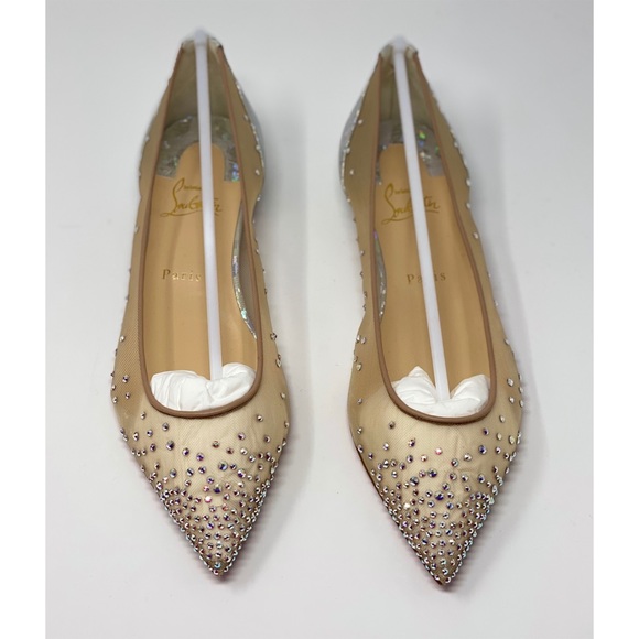 Christian Louboutin follies strass flat rete/calf - Picture 13 of 16